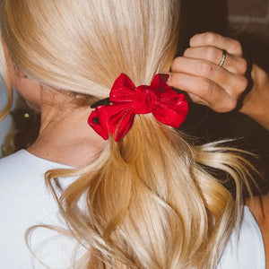 Double Bow Jumbo Ponytail Claw Clip