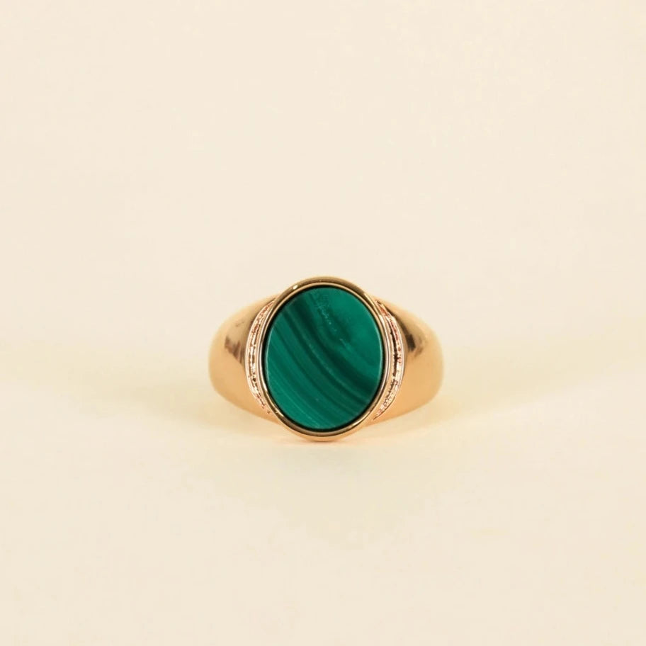 Malachite Signet Ring