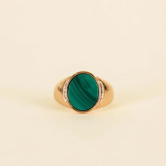 Malachite Signet Ring