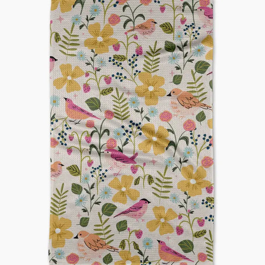 Summer Songbirds Tea Towel