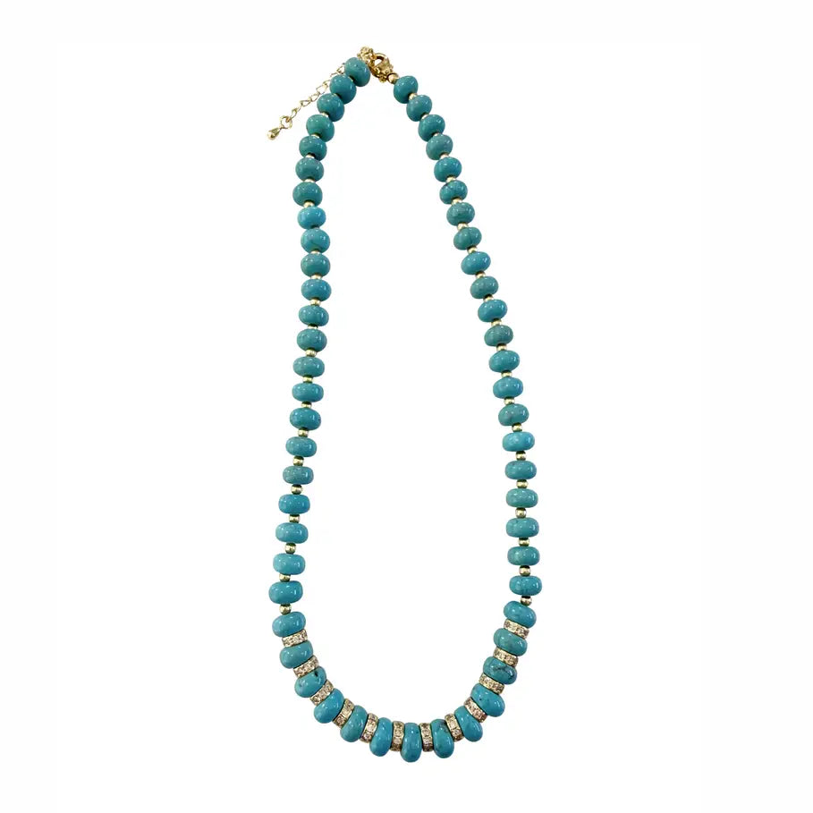 Harlow Beaded Necklace- Turquoise
