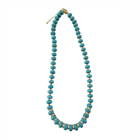 Harlow Beaded Necklace- Turquoise