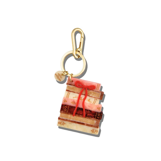 Bow Bookstack Bag Charm + Keychain