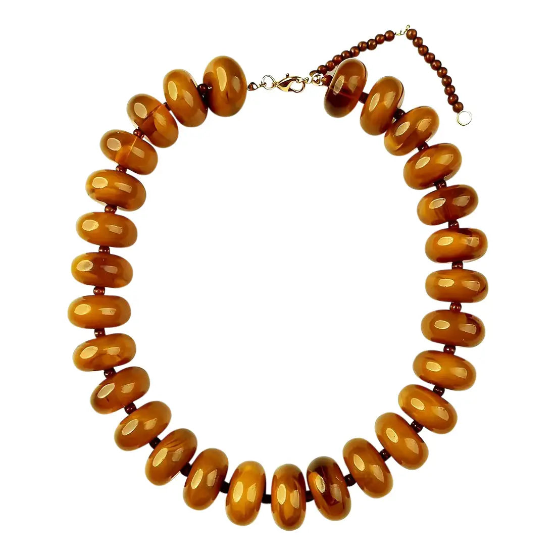 Bailey Chunky Beaded Necklace- Tortoise