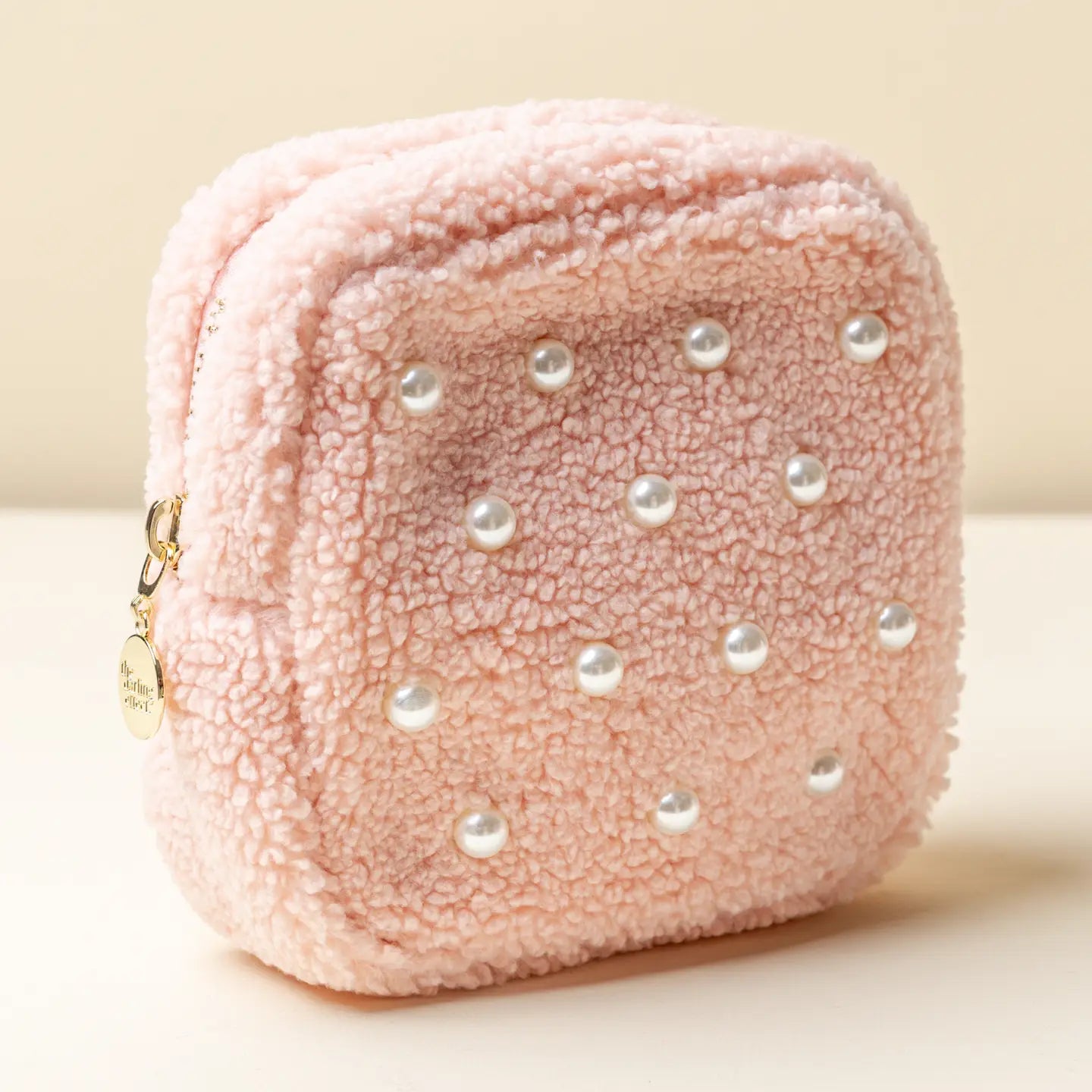 Pearl Blush Square Teddy Pouch