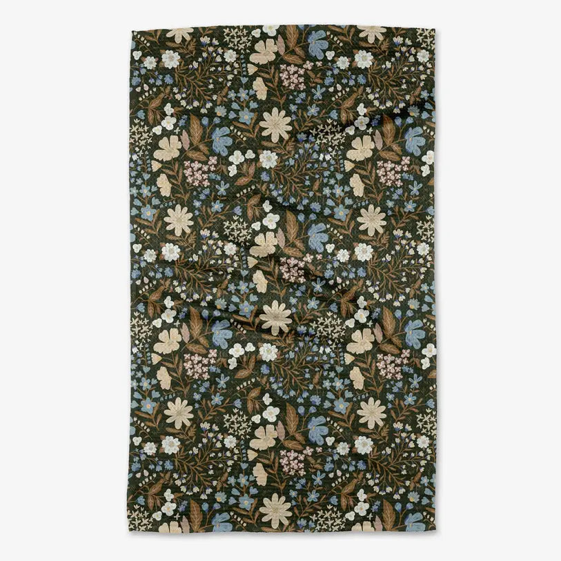Cottage Meadow Sepia Tea Towel