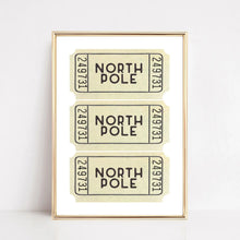 Load image into Gallery viewer, North Pole Ticket Art Print
