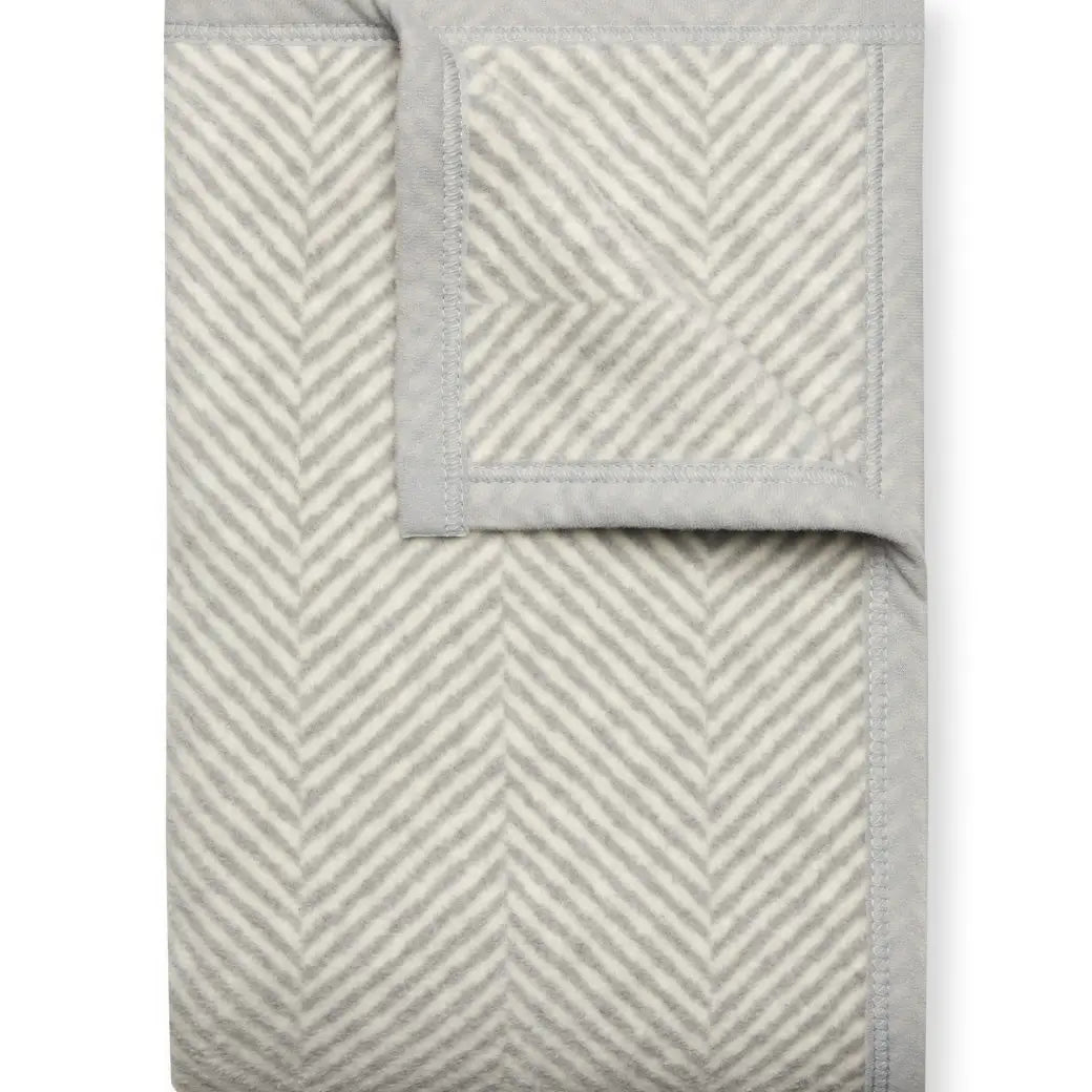 ChappyWrap Harborview Herringbone Light Grey Blanket