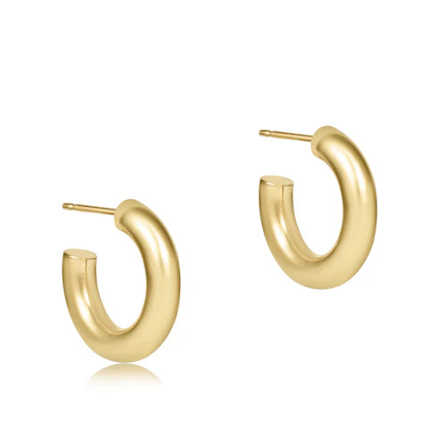 Enewton Round Gold Smooth Hoops