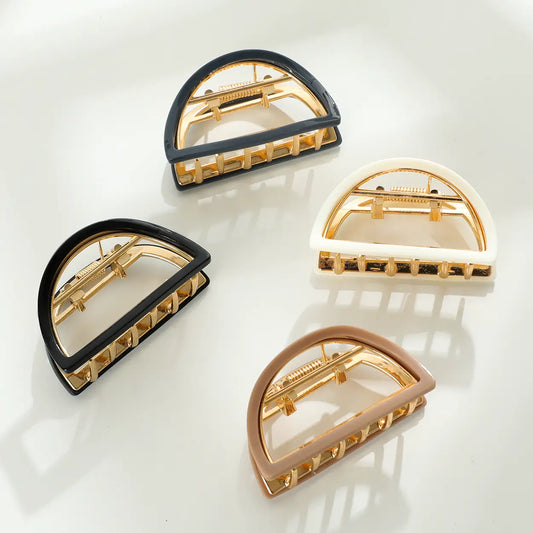Small Half Moon Metal Claw Clips