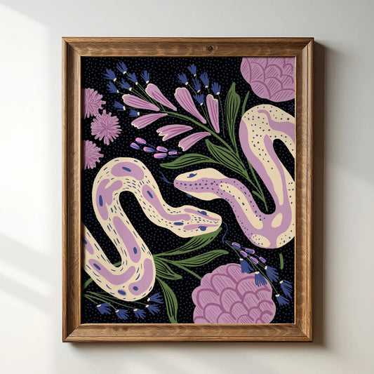 Twin Snakes Art Print