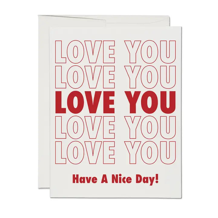 Grocery Bag Love You Card