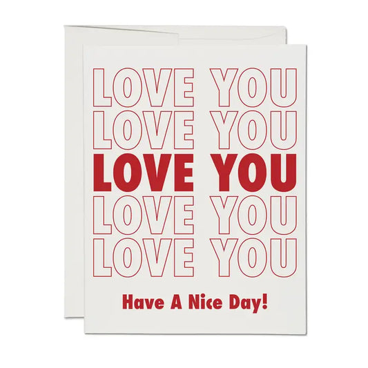 Grocery Bag Love You Card