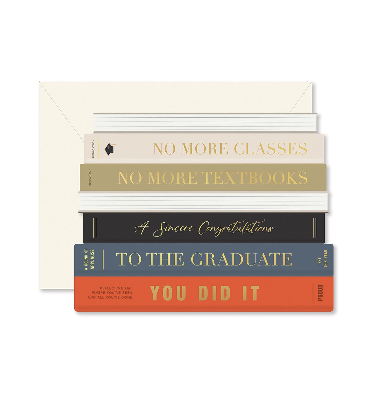 Graduation Books Die-Cut Card