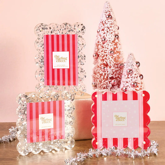 Rectangle Scalloped Acrylic Frame