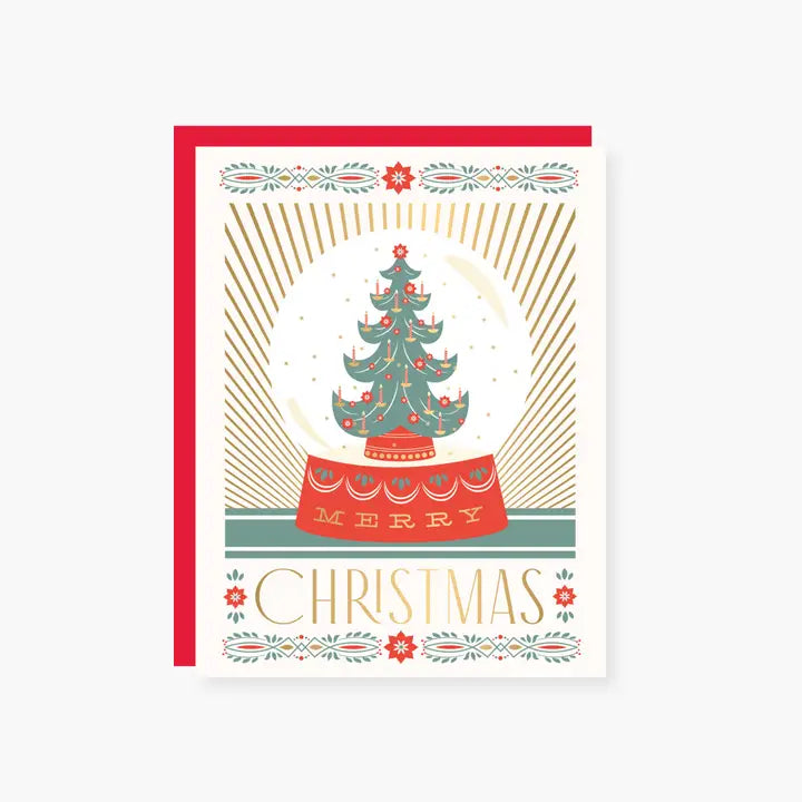 Merry Snow Globe Christmas Card