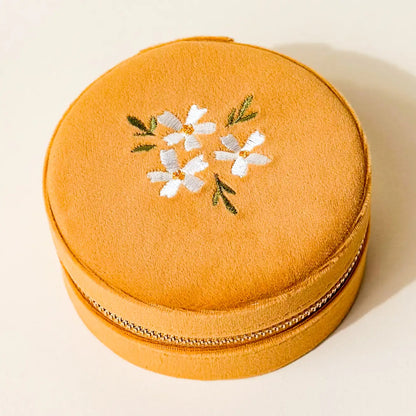 Round Velvet Jewelry Case