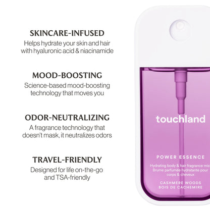 Touchland Power Essence Body & Hair Mist - Cashmere Woods