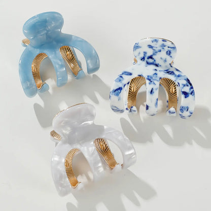Jade Small Octopus Metal Claw Clips