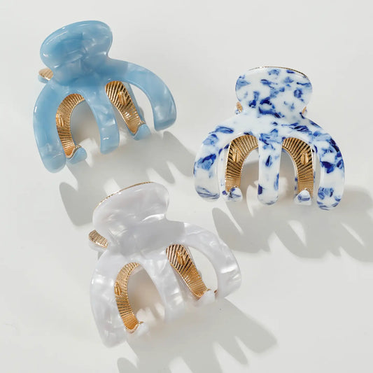 Jade Small Octopus Metal Claw Clips
