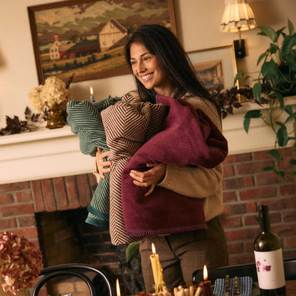 ChappyWrap Harborview Herringbone Plum Blanket