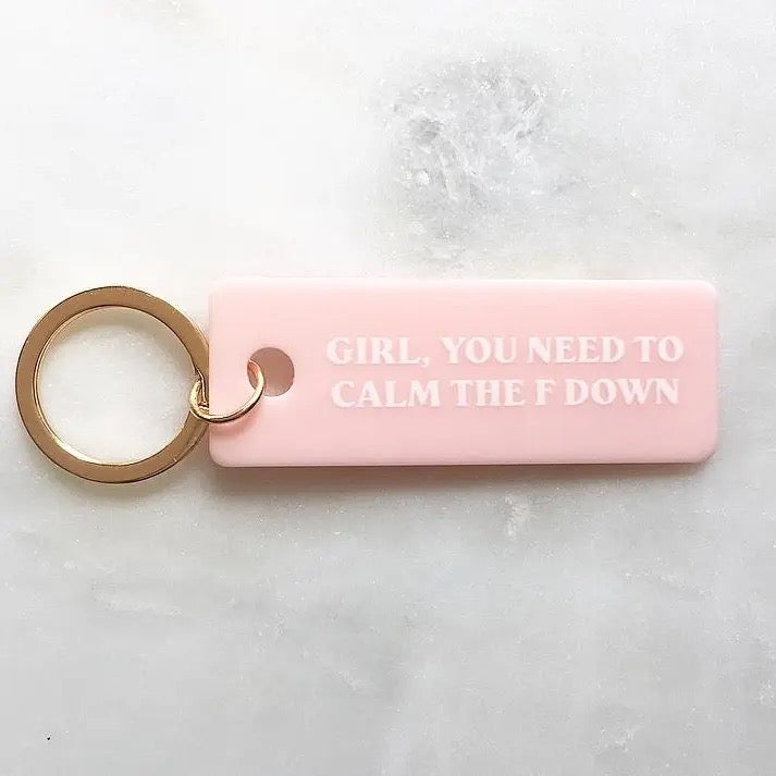 Calm Down Keychain