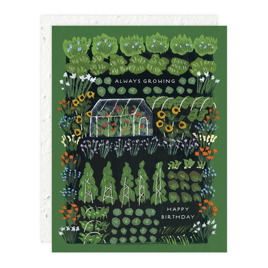 Garden Greenhouse Birthday Card