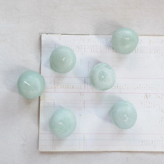Boxed Aqua Stone Votive Candles