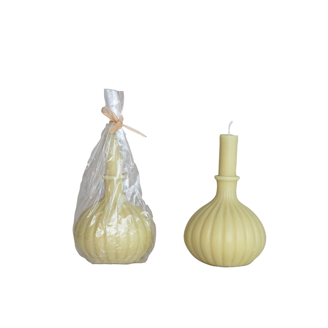 Pleated Vase Shaped Candles in Sand