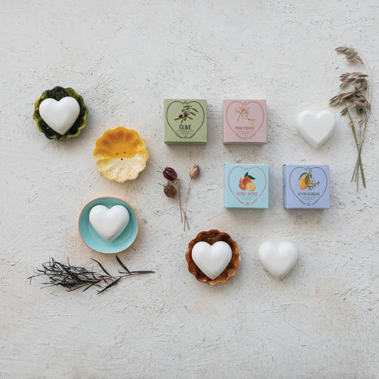 Heart Shaped Olive Oil & Shea Butter Bar Soap