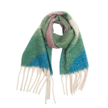 Load image into Gallery viewer, Soft Chunky Abstract Fleece Scarf with Tassel
