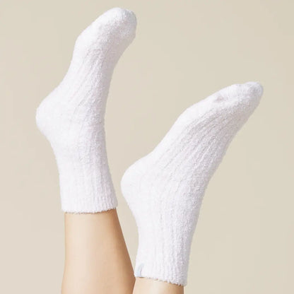 Cozy Marshmallow Crew Socks with Grippers