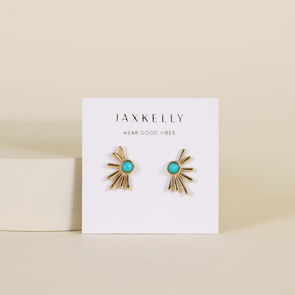 Sun Ray Turquoise Studs