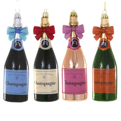 Champagne with Bow Ornament