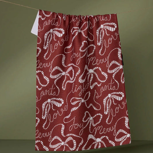 Cheerful Bows Tea Towel
