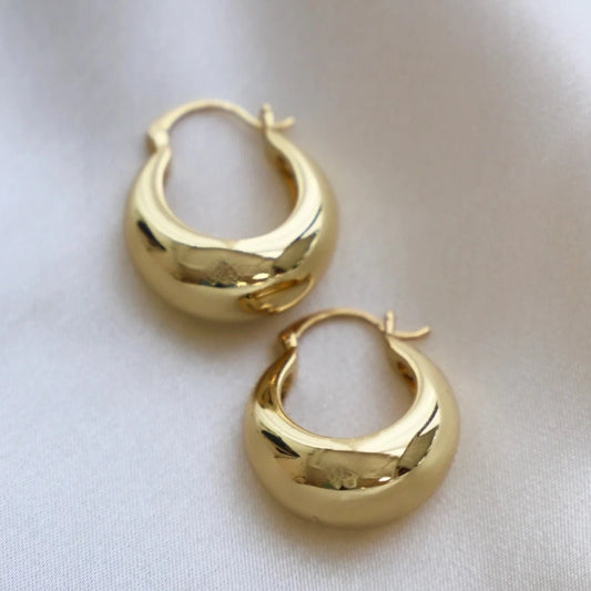 chunky gold hoop earrings