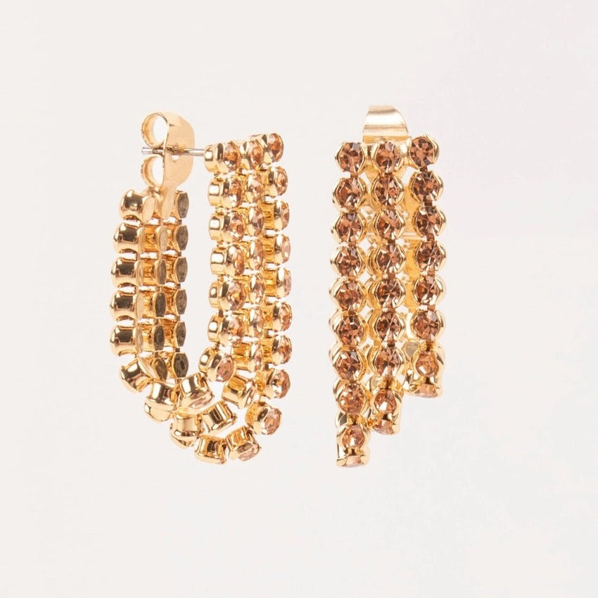 Luxe Crystal Earring in Blush