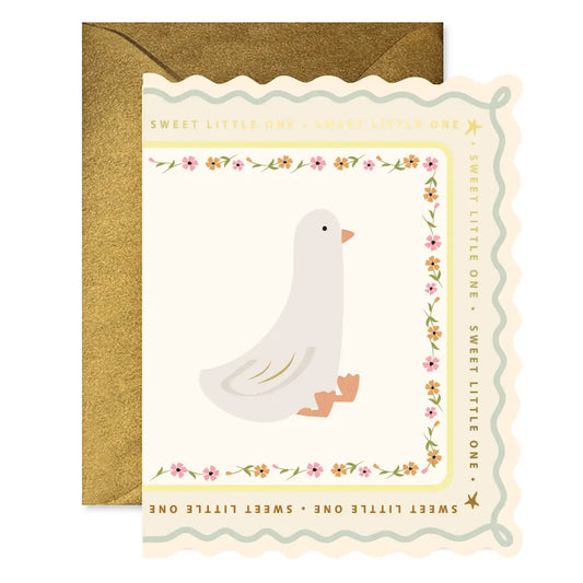 Sweet Little Goose Scallop Card