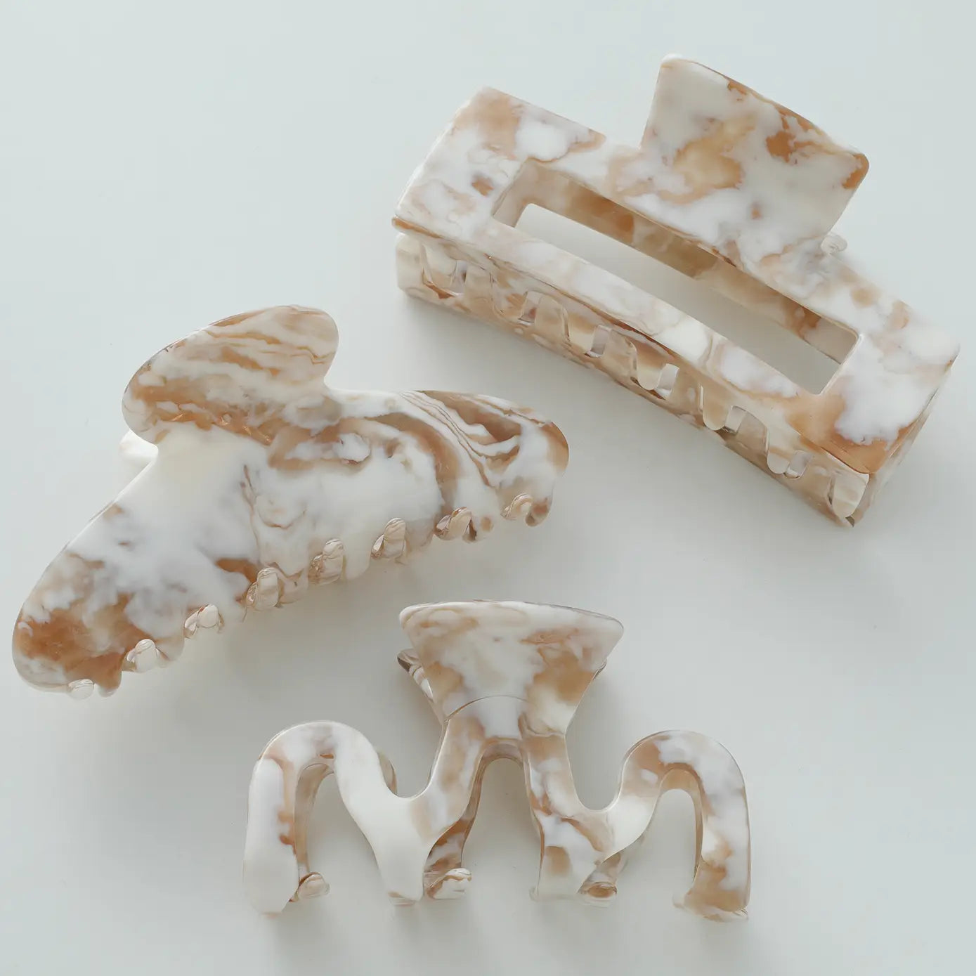 Calacatta Gold | Assorted Large Claw Clips