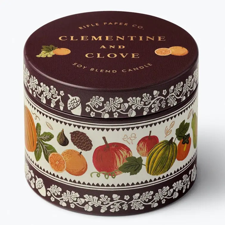 Clementine & Clove Tin Candle