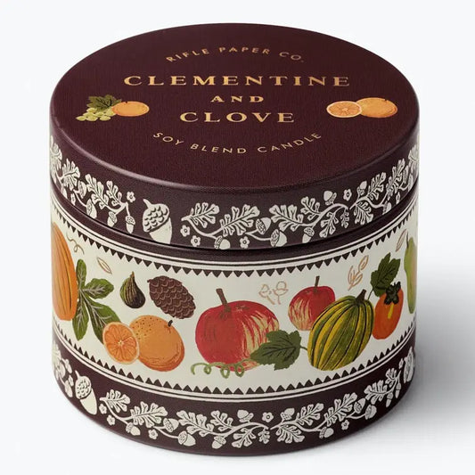 Clementine & Clove Tin Candle