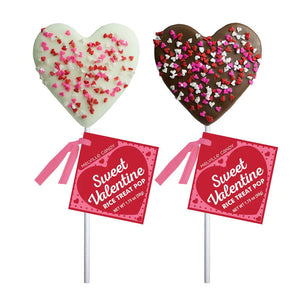 Confetti Heart Rice Treat Pops