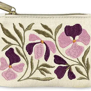 Flower Market Embroidered Coin Pouch