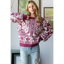 Load image into Gallery viewer, Garden Flower Knit Sweater
