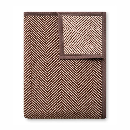 ChappyWrap Harborview Herringbone Chocolate Blanket