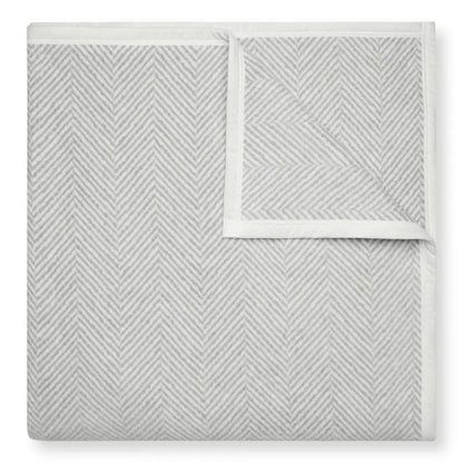 ChappyWrap Harborview Herringbone Light Grey Blanket