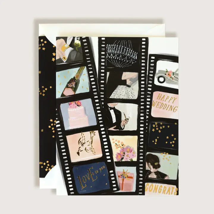 Just Like in the Movies Wedding Card