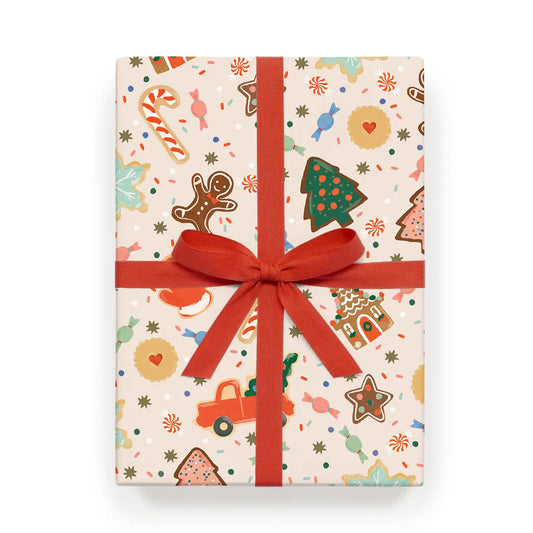 Christmas Cookies Wrapping Sheet (Flat)