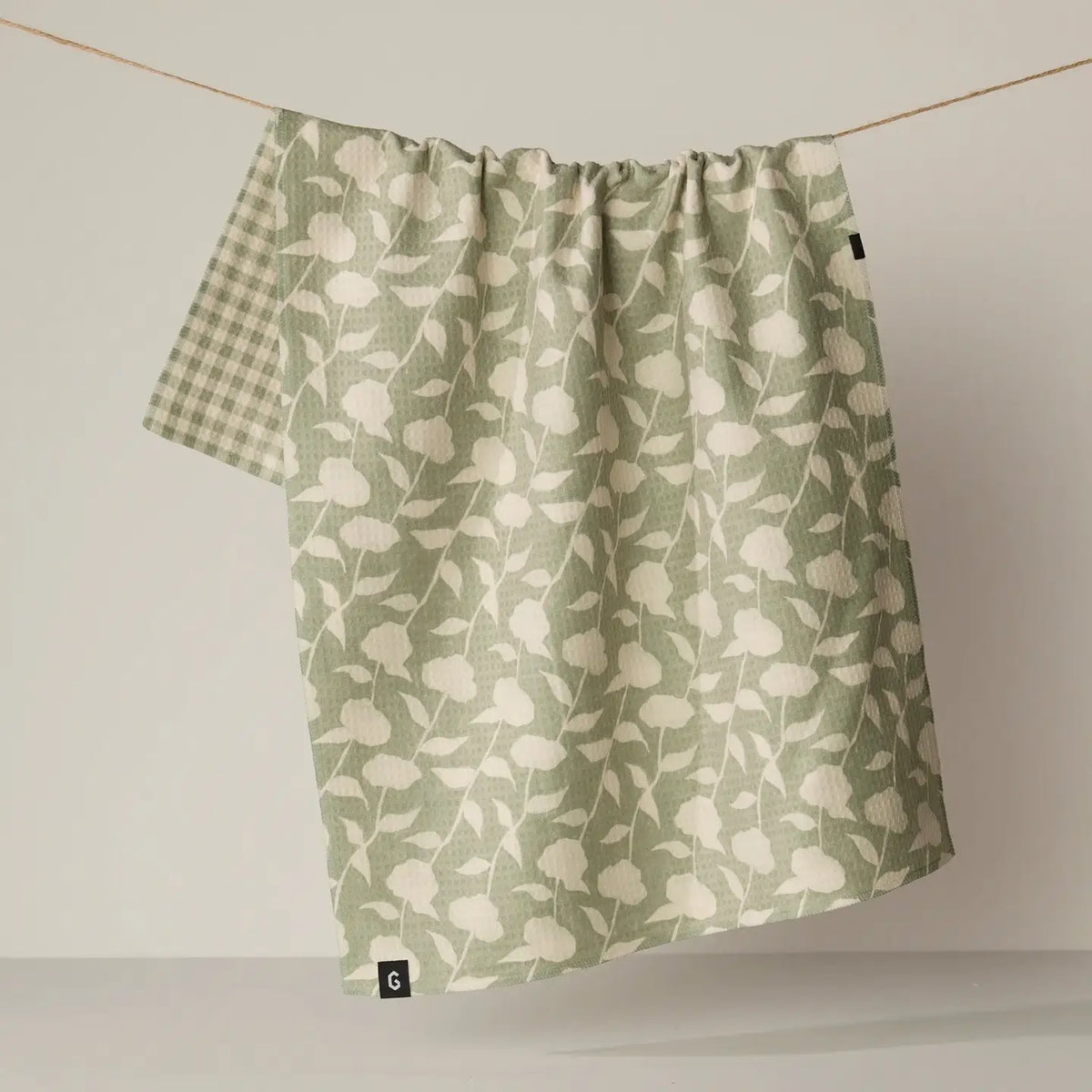Sage Blossom Luxe Kitchen Towel