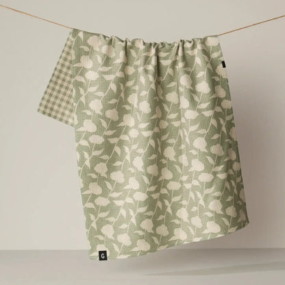 Sage Blossom Luxe Kitchen Towel